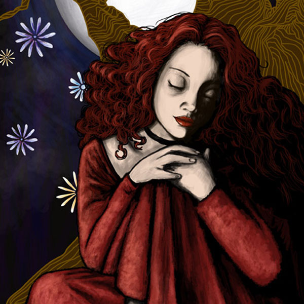 Flower Girl Illustration